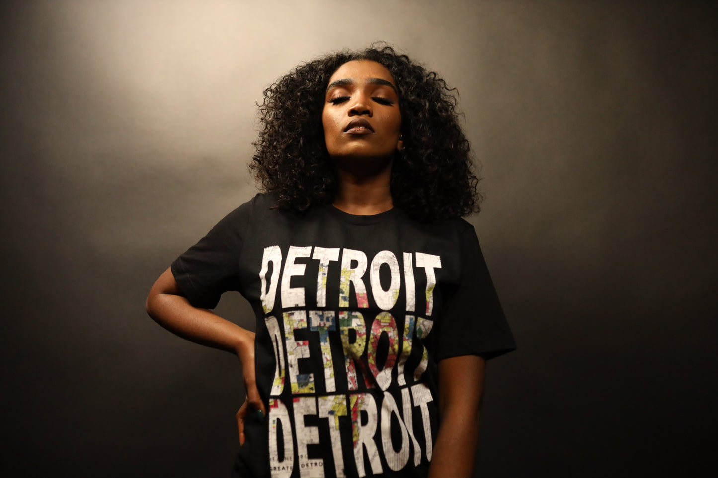 Detroit REDLINE T-shirt printed with the real HOLC redlining map of Detroit, Michigan.